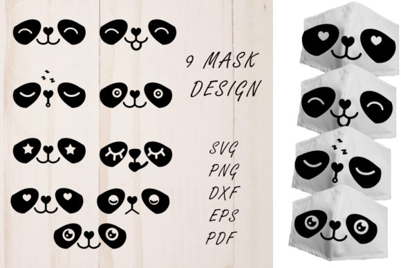 Face Mask Designs SVG. Sloth Faces