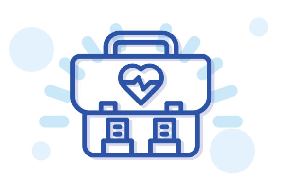 Healthcare Icon Medical Bag Graphics and Icons