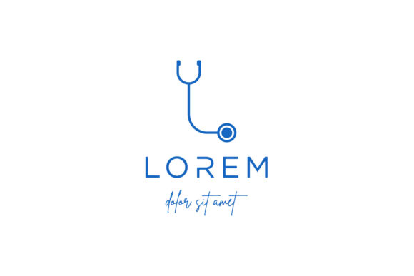Letter L Stethoscope Medical Logo Graphics