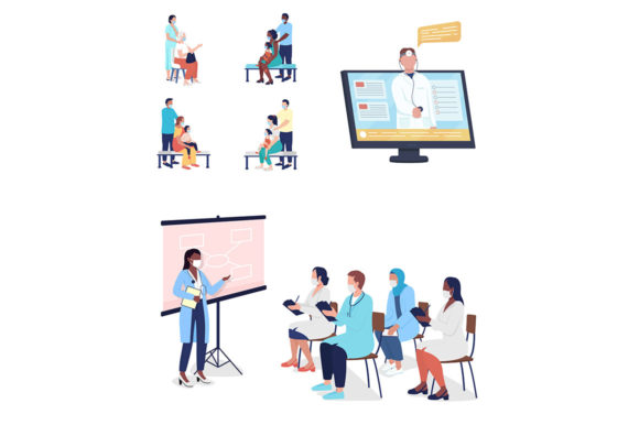 Medical Consultation Vector Characters