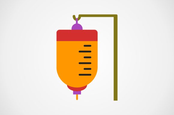 Medical Drip Flat Icon for Graphics and Icons