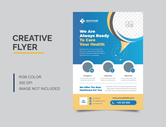 Medical Flyer Design Template for Graphics and Print Templates