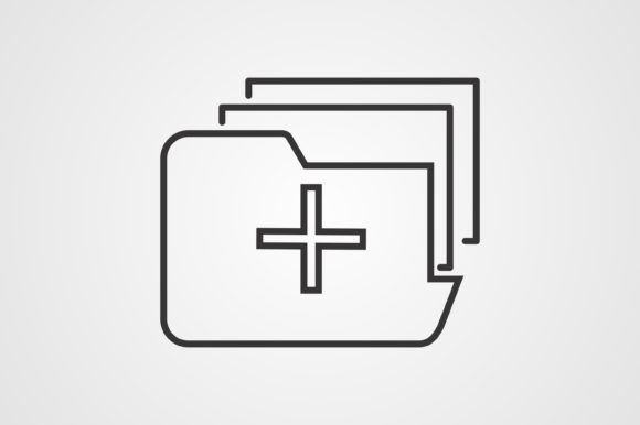 Medical Folder Line Icon Graphics and Icons