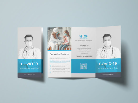 Medical, Healthcare Trifold Brochure: Graphics and Print Templates