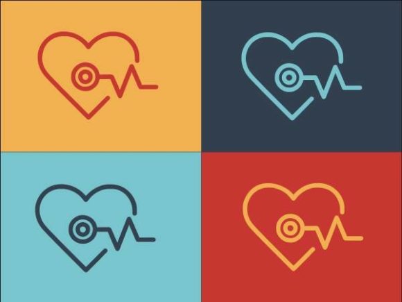Medical Heart: Graphic Design Asset for Logos and Editorial Use
