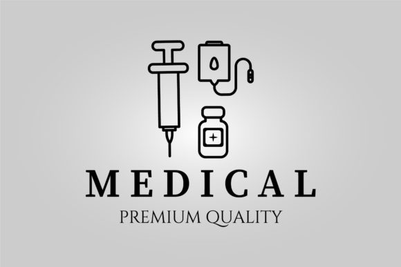 Medical Icon Minimalist Vector Logo Line Graphics