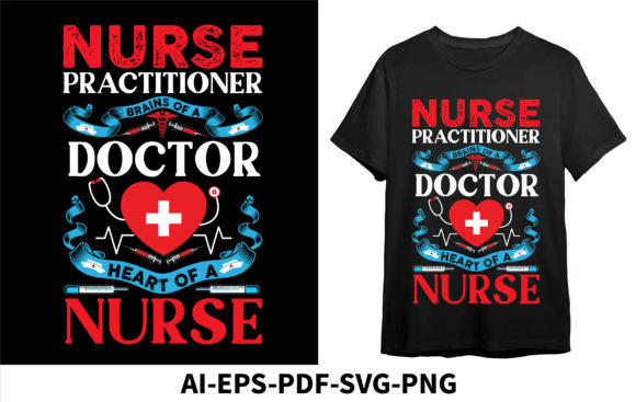 Nurse Practitioner Brains of a Doctor Graphics