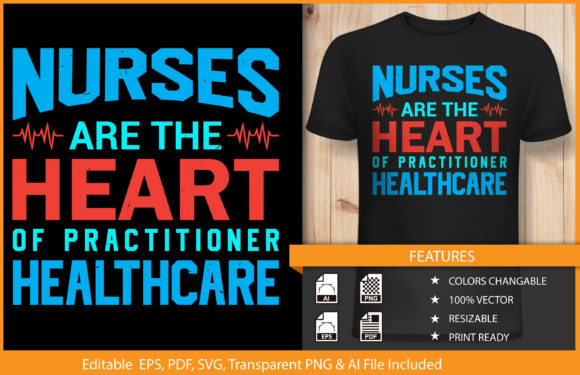 Nurse T-shirt Design Vector Typography