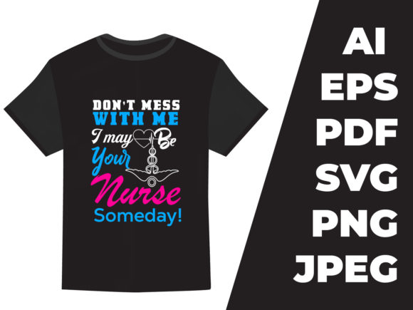 Nurse Typeography T-shirt Design: Graphics & Print Templates