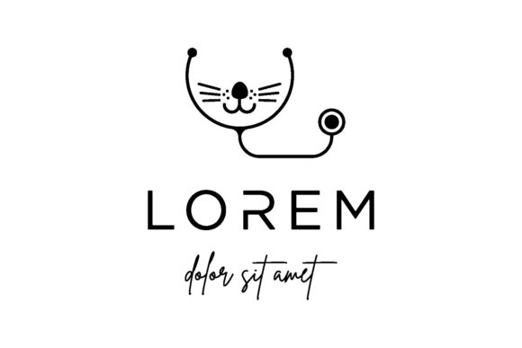 Pet Dog Medical Logo Design Vector Graphics