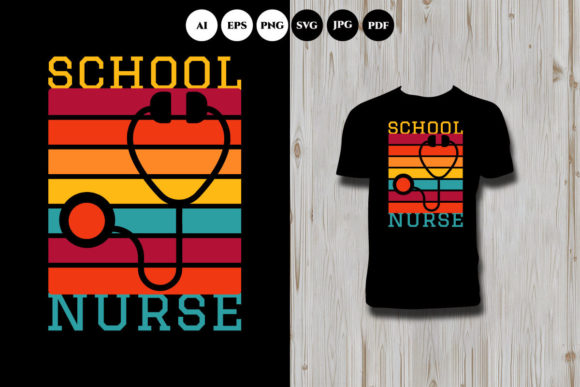 School Nurse Vintage T Shirt Graphics