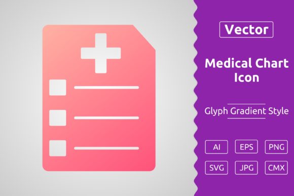 Vector Medical Chart Gradient Icon